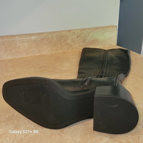 Franco Sarto Black Knee High Boots - Wide Calf - Picture 9 of 16